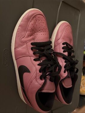 Jordan Pink and Black Low-Top Sneakers
